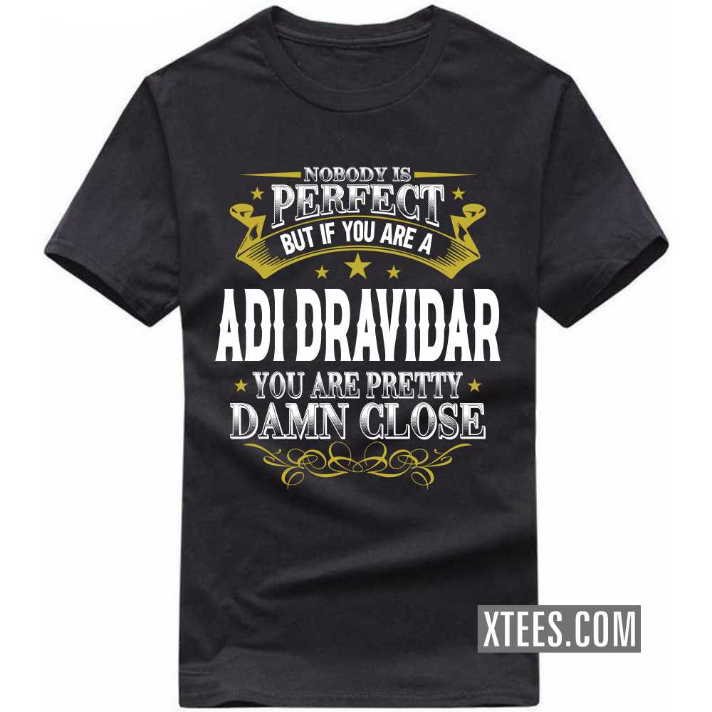 Nobody Is Perfect But If You Are A Adi Dravidar You Are Pretty Damn Close Caste Name T-shirt